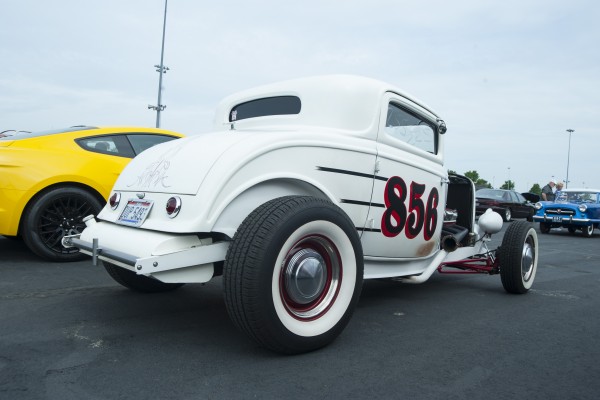 white ford hotrod