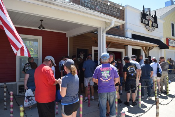 line for ice cream at summit motorsports park