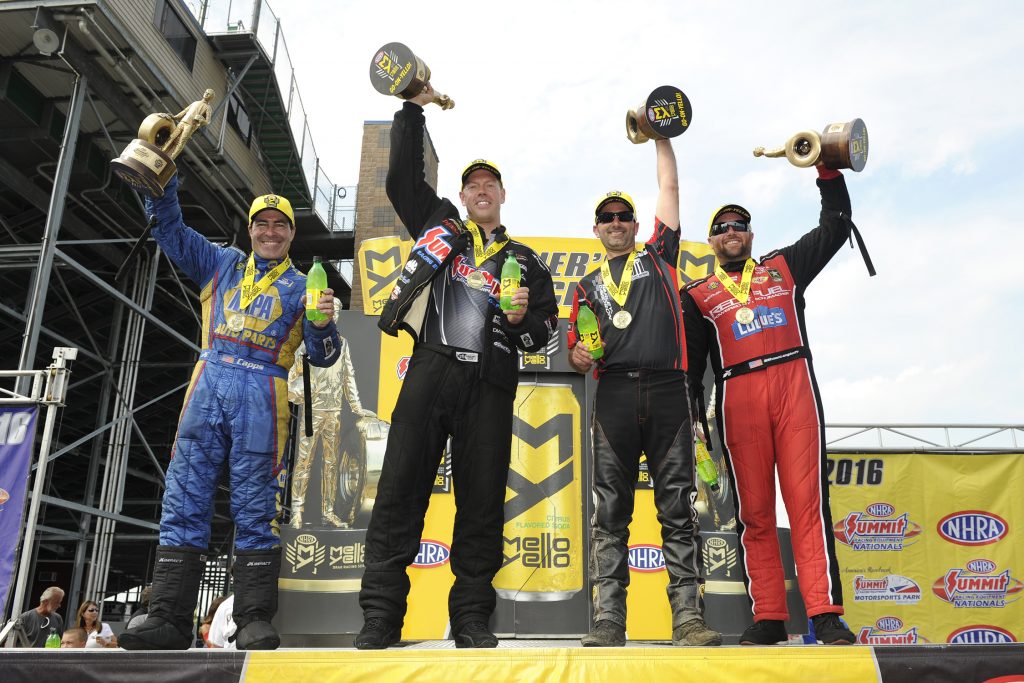 2016 winner's circle Summit Racing Equipment NHRA Nationals in Norwalk, Ohio