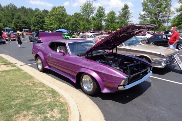 purple mustang mach 1 restomod
