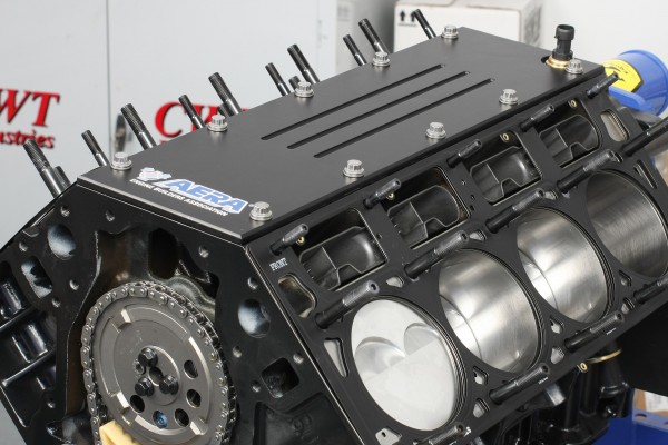 custom fabricated valley plate for gm ls engine