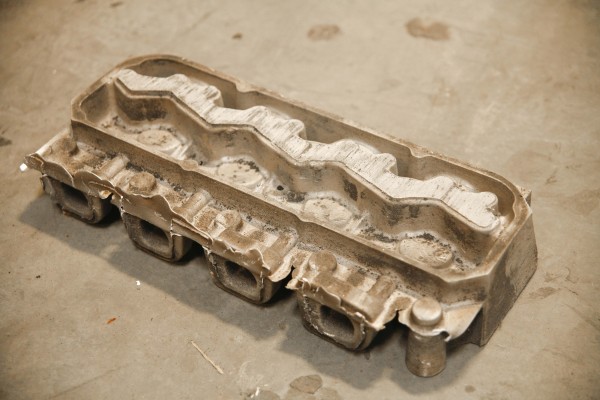 dry sand casting on factory floor