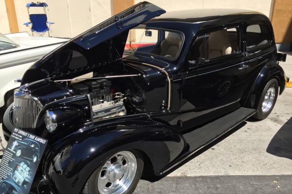 1937 chevy slantback coupe at Hot August Nights 2016