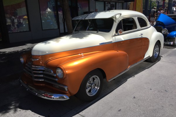 chevy postwar coupe at Hot August Nights 2016