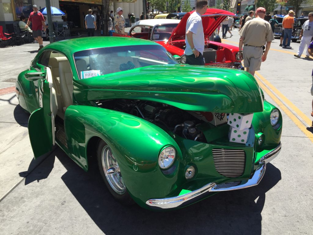 green lead sled hotrod at Hot August Nights 2016