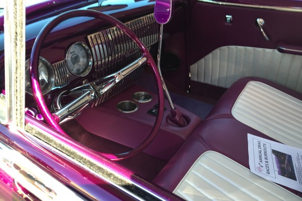 custom interior of a 1951 fleetline hot rod