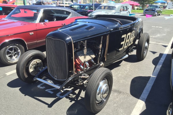 flathead powered ford highboy roadster coupe at Hot August Nights 2016