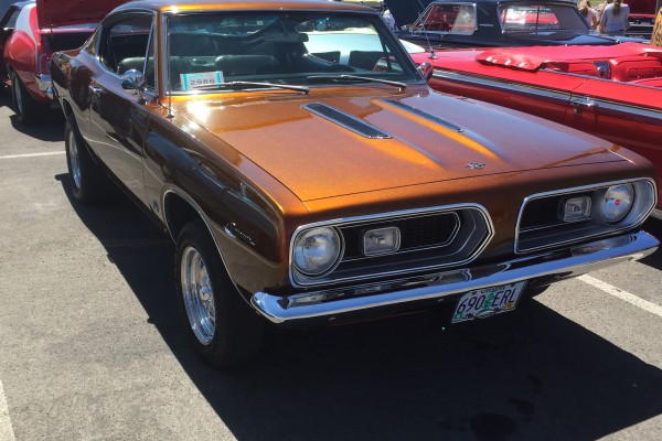 second gen Plymouth barracuda at Hot August Nights 2016