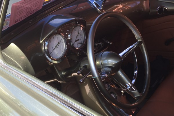 interior of a customized 1948 chevy pickup