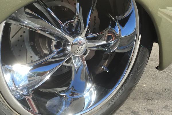 foose wheel and baer brake caliper on a customized 1948 chevy pickup