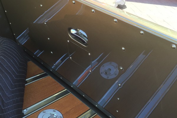 rear tailgate in a customized 1948 chevy pickup