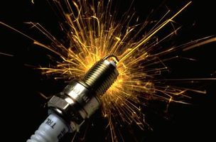 graphics of a spark plug and sparks