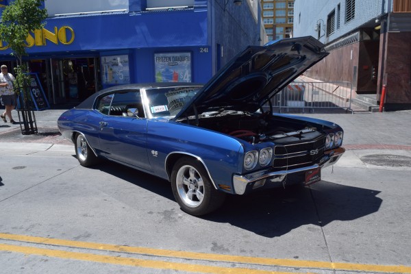 chevy chevelle ss with hood open at hot august nights 2016