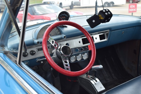 interior shot of a 1952 ford gasser
