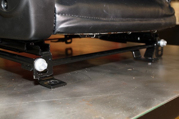 close up of a seat bracket for a chevy camaro