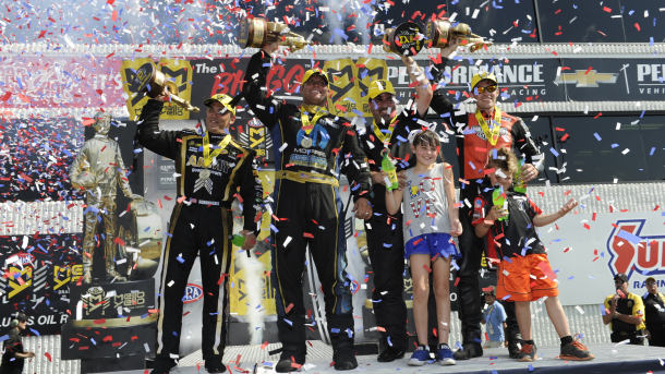 2016 US Nationals winners circle NHRA