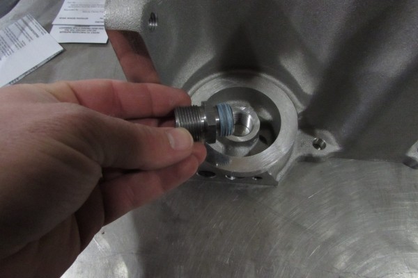 oil filter port fitting for holley ls oil pan