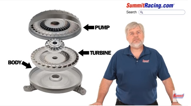 man explaining torque converter design