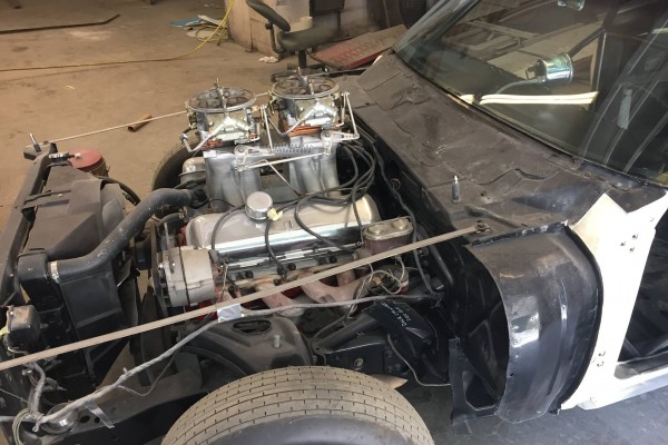 grumpy jenkins camaro, mid restoration engine shot
