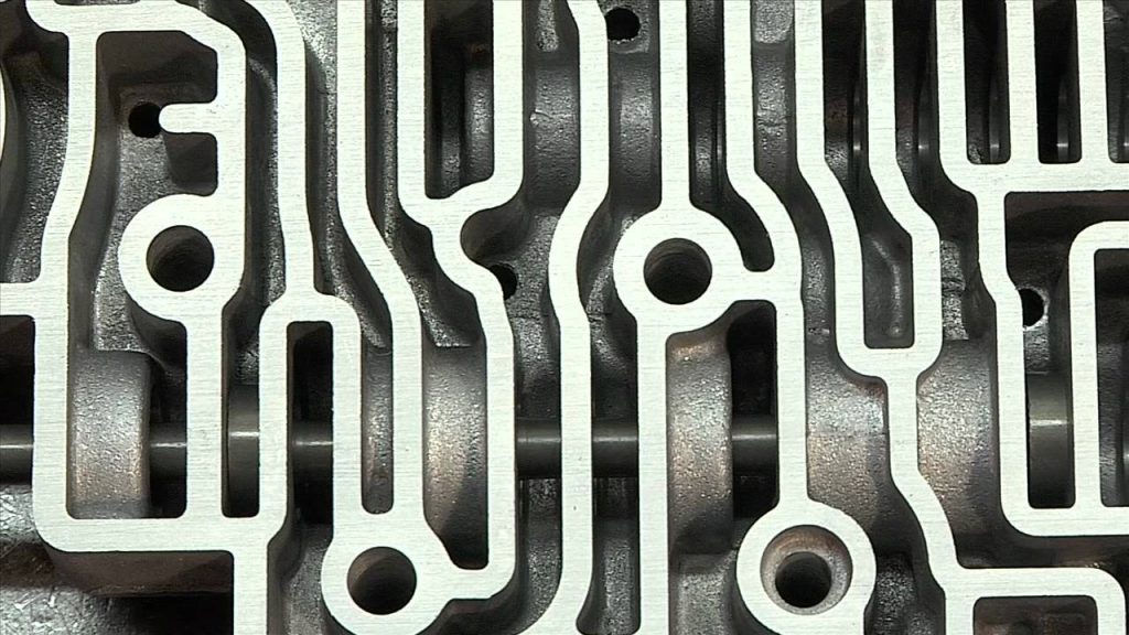 close up of an automatic transmission valve body