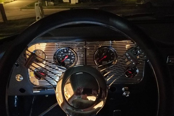 gauge panel retrofit in a 1956 gmc pickup truck