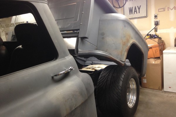 tilt bed on a custom 1956 gmc pickup truck