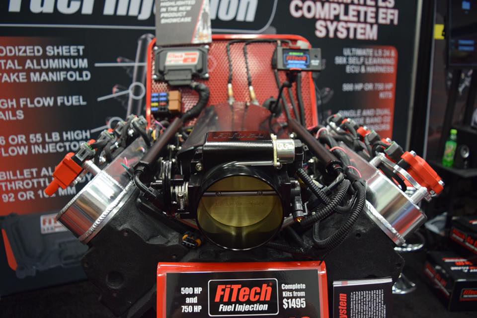 fitech efi manifold and throttle body on display at SEMA 2016