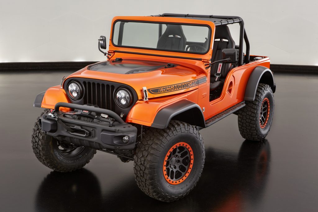 The Jeep CJ66 is a unique cocktail of three Jeep vehicle generations and demonstrates that new Mopar power applications are also available for those more at home on the trail than the street.
