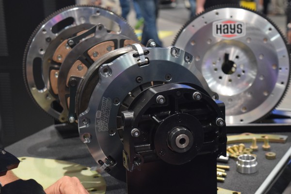 disassembled hayes clutch on display at sema 2016