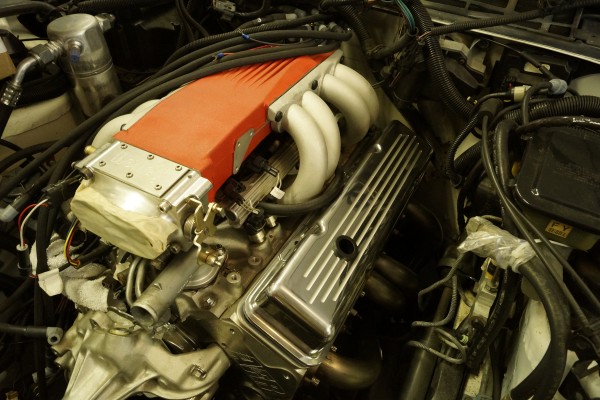 engine and valve covers prior to paint