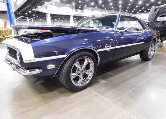 blue 1968 chevy camaro ss 350