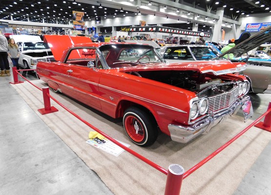 chevy impala lowrider, red