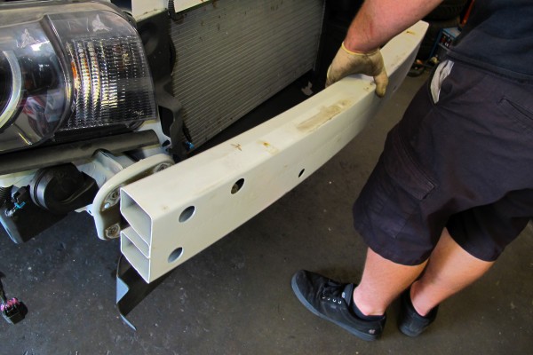 removing bumper support prior to turbo retrofit