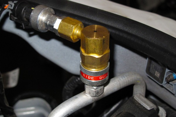 a.c. pressure line re routing