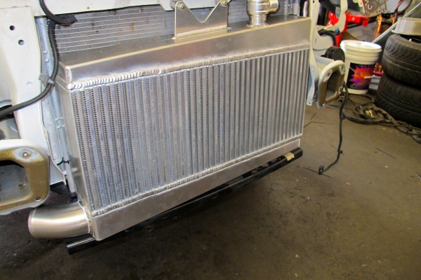 air to air intercooler getting installed