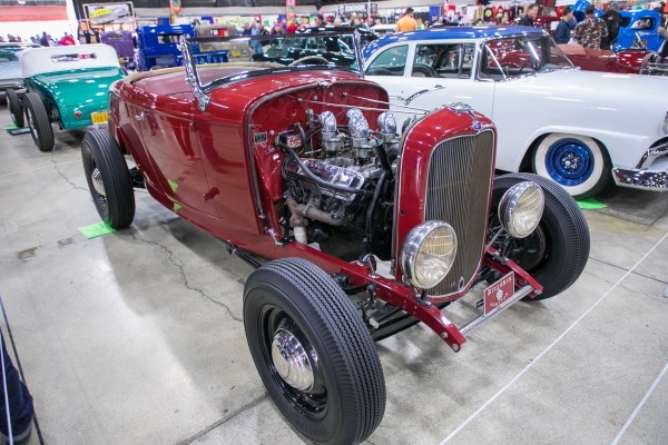 ford hotrod with v8 engine