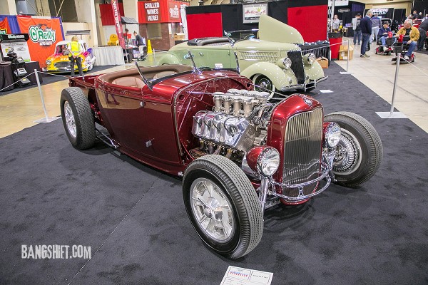 vintage hot rod roadster show car