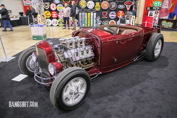 vintage hot rod roadster show car