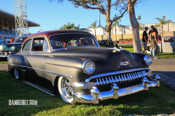 lowered postwar chevy coupe