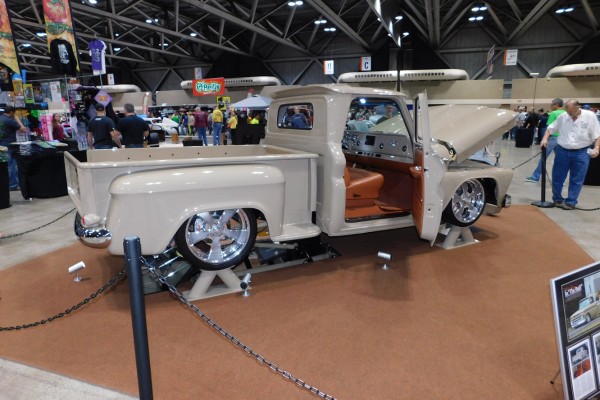 vintage show truck on display