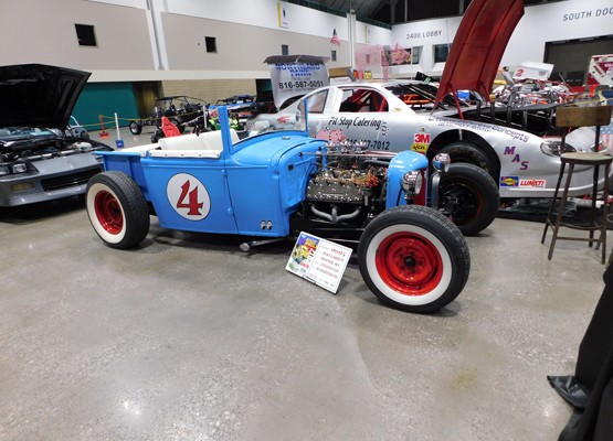 ford t bucket hot rod race car with flathead