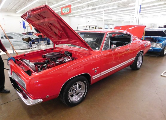 plymouth barracuda second gen at vintage car show