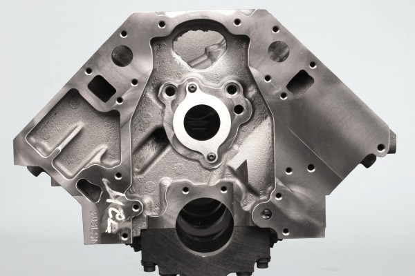 front of ls next bare engine block
