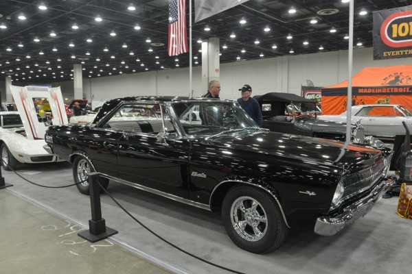 black plymouth satellite v8 with custom wheels