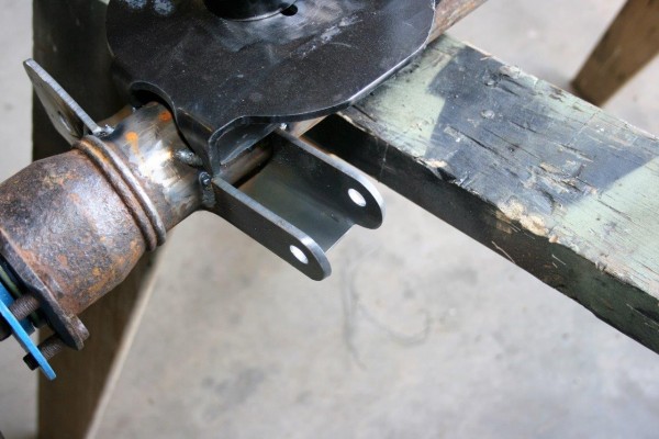 frame bracket welded on axle