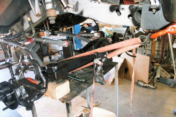 positioning front axle on a jeep suspension upgrade