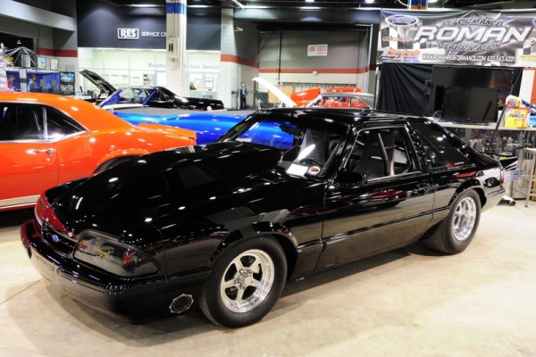 ford mustang fox body drag car at 2017 Chicago World of Wheels