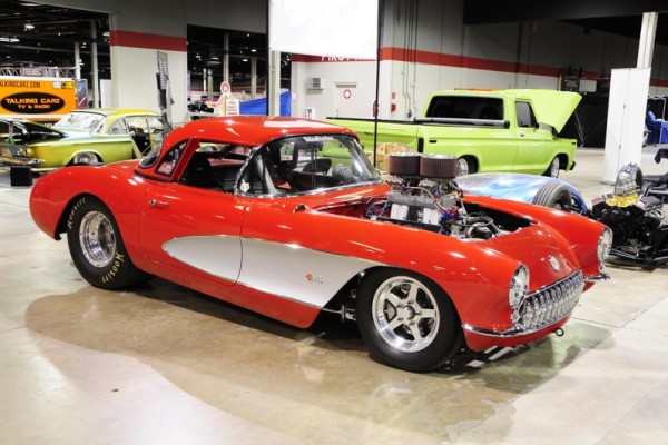 c1 corvette drag car at 2017 Chicago World of Wheels