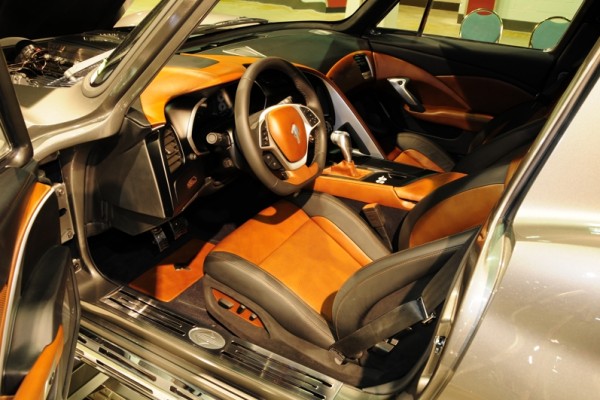 custom interior of a show car