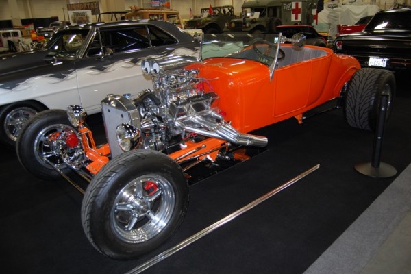 stretched t bucket hot rod at 2017 salt lake city autorama